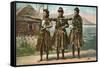 Hawaiian Hula Dancers-null-Framed Stretched Canvas