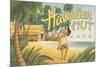 Hawaiian Hut Cafe-Kerne Erickson-Mounted Premium Giclee Print