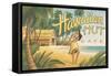 Hawaiian Hut Cafe-Kerne Erickson-Framed Stretched Canvas