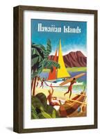 Hawaiian Islands-Pacifica Island Art-Framed Art Print