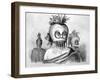 Hawaiian Man Wearing a Gourd Mask, 18th Century-John Webber-Framed Giclee Print