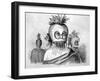 Hawaiian Man Wearing a Gourd Mask, 18th Century-John Webber-Framed Giclee Print