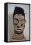 Hawaiian Mask with Human Hair-null-Framed Stretched Canvas