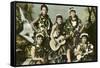 Hawaiian Music Girls-null-Framed Stretched Canvas