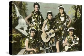 Hawaiian Music Girls-null-Stretched Canvas