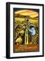 Hawaiian Pineapple Harvest-Lantern Press-Framed Art Print