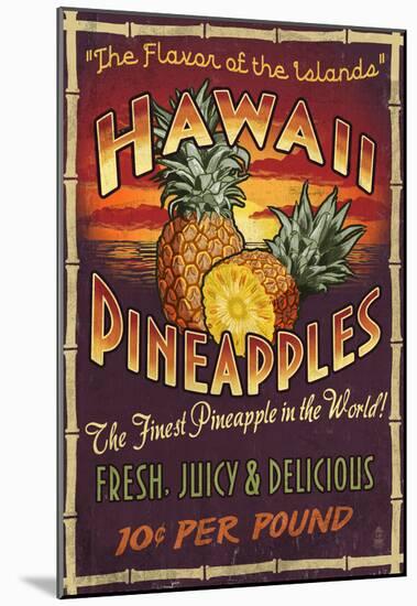 Hawaiian Pineapple-null-Mounted Poster