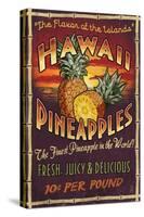 Hawaiian Pineapple-Lantern Press-Stretched Canvas