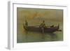 Hawaiian's Canoe, Kaneohe Bay, 1915-A. R. Gurrey Jr.-Framed Giclee Print