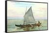 Hawaiian Sailing Canoe-null-Framed Stretched Canvas