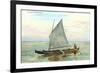 Hawaiian Sailing Canoe-null-Framed Art Print