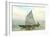 Hawaiian Sailing Canoe-null-Framed Art Print
