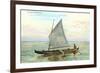 Hawaiian Sailing Canoe-null-Framed Premium Giclee Print