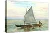 Hawaiian Sailing Canoe-null-Stretched Canvas