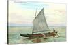 Hawaiian Sailing Canoe-null-Stretched Canvas