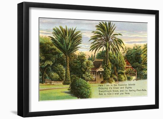 Hawaiian Scene, Poem-null-Framed Art Print