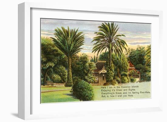 Hawaiian Scene, Poem-null-Framed Art Print