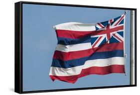 Hawaiian State Flag, Oahu, Hawaii-Michael DeFreitas-Framed Stretched Canvas