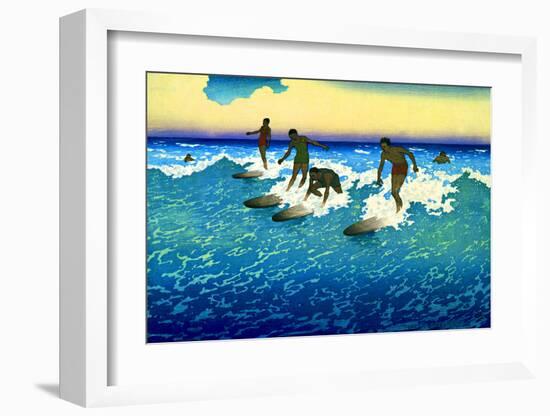 Hawaiian Surf Riders-null-Framed Giclee Print