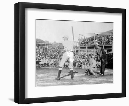 Hawaiian Team playing in Japan, Baseball Photo - Japan-Lantern Press-Framed Art Print