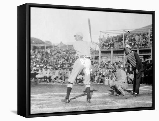 Hawaiian Team playing in Japan, Baseball Photo - Japan-Lantern Press-Framed Stretched Canvas