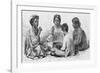 Hawaiian Women & Child Eating Poi-Kean Collection-Framed Photographic Print