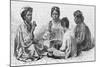 Hawaiian Women & Child Eating Poi-Kean Collection-Mounted Photographic Print