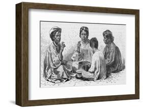 Hawaiian Women & Child Eating Poi-Kean Collection-Framed Photographic Print