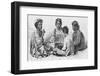 Hawaiian Women & Child Eating Poi-Kean Collection-Framed Photographic Print