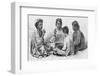 Hawaiian Women & Child Eating Poi-Kean Collection-Framed Photographic Print