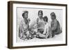 Hawaiian Women & Child Eating Poi-Kean Collection-Framed Photographic Print