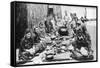 Hawaiians at a Banquet, Hawaii, 1922-RM Clutterbuck-Framed Stretched Canvas