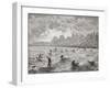 Hawaiians Surfing, Illustration from 'The World in the Hands', Engraved by Charles Barbant…-Édouard Riou-Framed Giclee Print