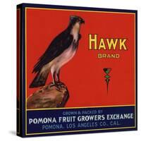 Hawk Brand - Pomona, California - Citrus Crate Label-Lantern Press-Stretched Canvas