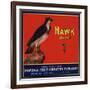 Hawk Brand - Pomona, California - Citrus Crate Label-Lantern Press-Framed Art Print
