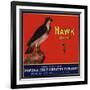 Hawk Brand - Pomona, California - Citrus Crate Label-Lantern Press-Framed Art Print