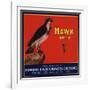 Hawk Brand - Pomona, California - Citrus Crate Label-Lantern Press-Framed Art Print