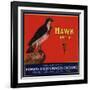 Hawk Brand - Pomona, California - Citrus Crate Label-Lantern Press-Framed Art Print