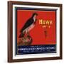 Hawk Brand - Pomona, California - Citrus Crate Label-Lantern Press-Framed Art Print