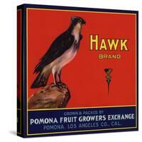 Hawk Brand - Pomona, California - Citrus Crate Label-Lantern Press-Stretched Canvas