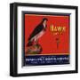 Hawk Brand - Pomona, California - Citrus Crate Label-Lantern Press-Framed Art Print