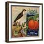 Hawk Brand - Walnut, California - Citrus Crate Label-Lantern Press-Framed Art Print