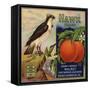 Hawk Brand - Walnut, California - Citrus Crate Label-Lantern Press-Framed Stretched Canvas