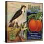 Hawk Brand - Walnut, California - Citrus Crate Label-Lantern Press-Stretched Canvas