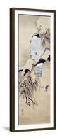 Hawk on Snowy Branch-Zeshin Shibata-Framed Premium Giclee Print