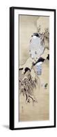 Hawk on Snowy Branch-Zeshin Shibata-Framed Giclee Print