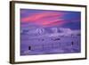 Hawkdun Range and farmland, Maniototo, Central Otago, New Zealand-David Wall-Framed Photographic Print