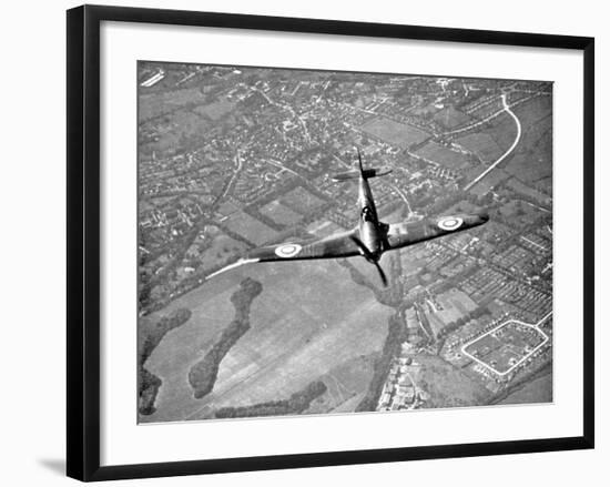 Hawker Hurricane in Flight, Battle of Britain, World War II, 1940-null-Framed Giclee Print