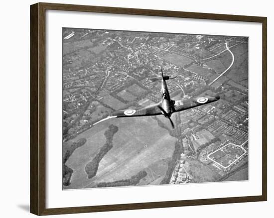Hawker Hurricane in Flight, Battle of Britain, World War II, 1940-null-Framed Giclee Print