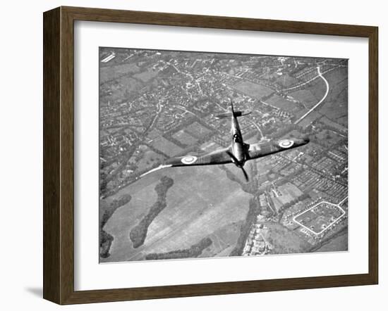 Hawker Hurricane in Flight, Battle of Britain, World War II, 1940-null-Framed Giclee Print